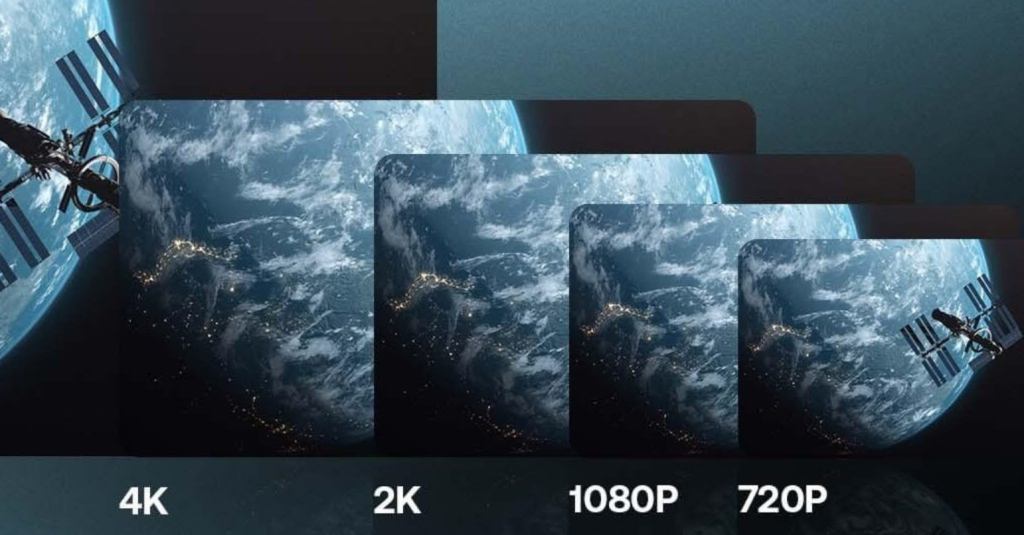 Space images in various resolutions from 720p to 4K.